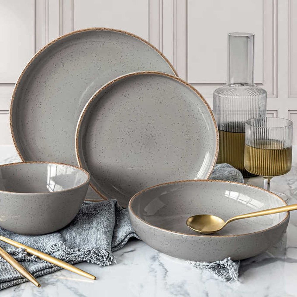 New OverandBack Options 16 pc Dinnerware Set (Gray)